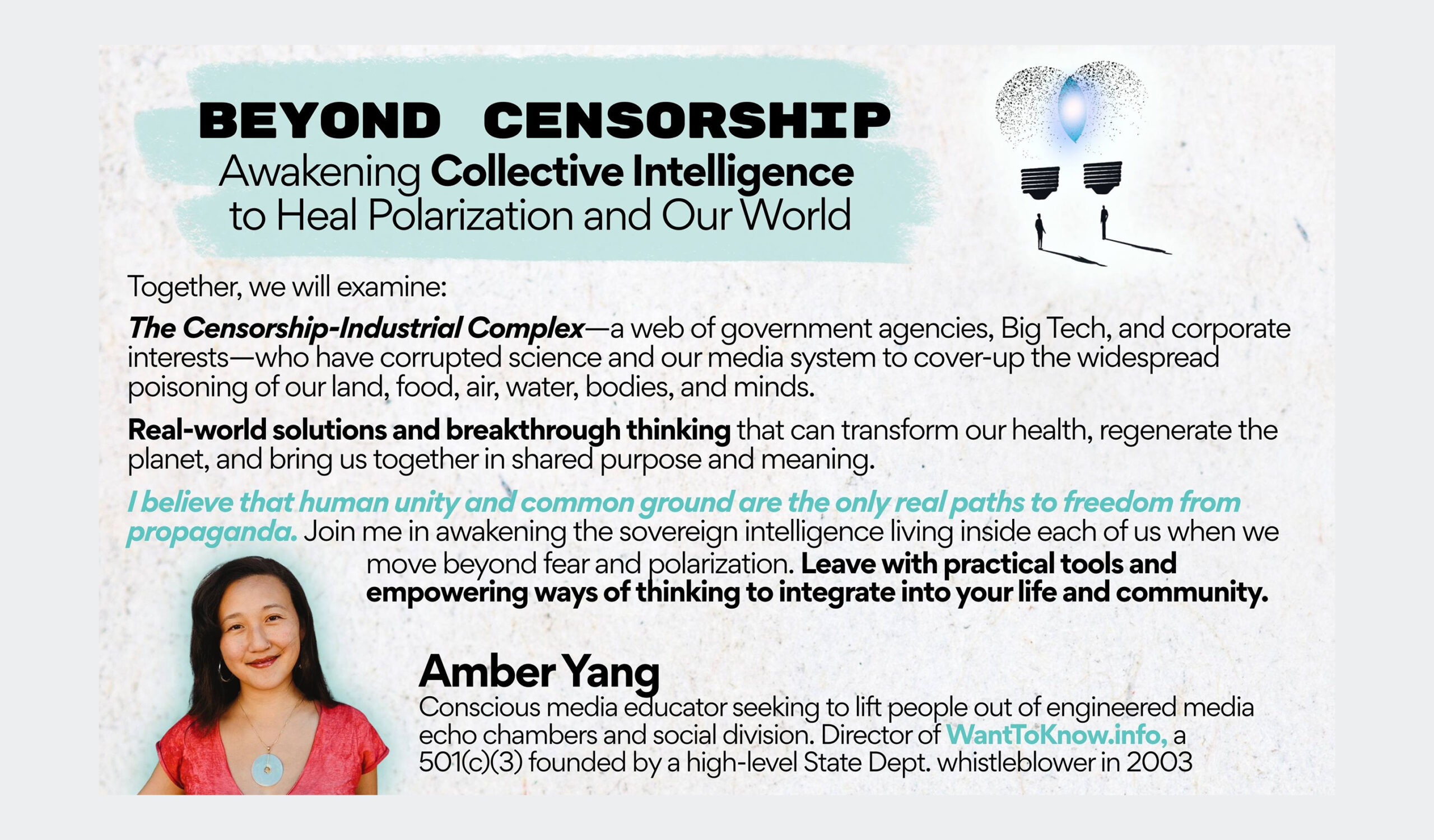 BEYOND CENSORSHIP: Awakening Collective Intelligence to Heal Polarization and Our World
